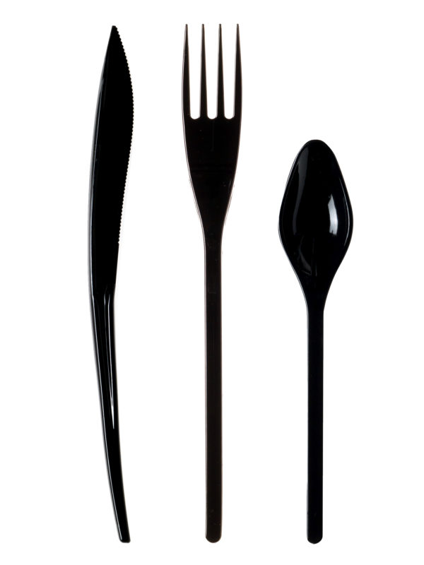 Décoration de table, couverts, noir