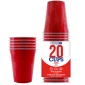 Décoration de table, gobelets, cups, rouges