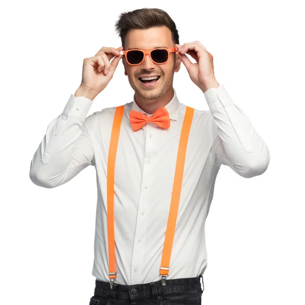 Accessoires de fête, kit accessoires, orange fluo