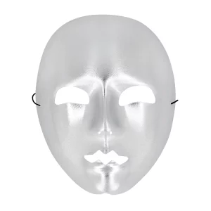 Accessoires de fête, masque, mime, argent