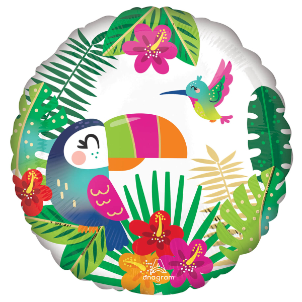 Anniversaire adulte, tropical, ballon, tropical paradise