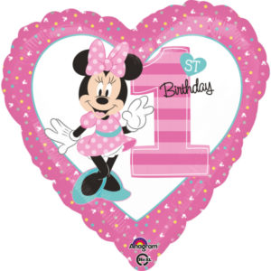 Anniversaire enfant, 1er anniversaire, minnie, ballon