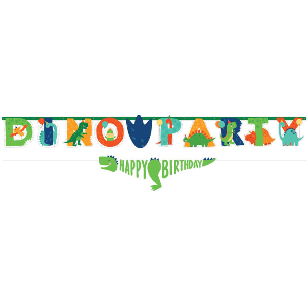 Anniversaire enfant, dinosaure, banniere