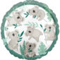 Anniversaire enfant, koala, ballons, standard