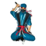 Anniversaire enfant, ninja, ballon alu, forme ninja