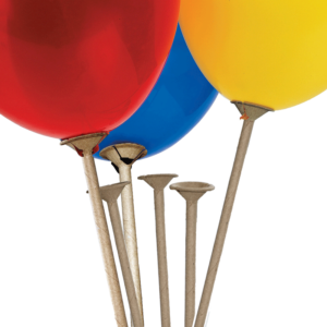 Ballons et hélium, Accessoires et hélium, tiges naturelle