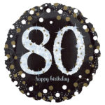 Ballons et hélium, Ballon anniversaire, 80 ans, holographique