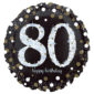 Ballons et hélium, Ballon anniversaire, 80 ans, holographique