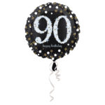 Ballons et hélium, Ballon anniversaire, 90 ans, holographique