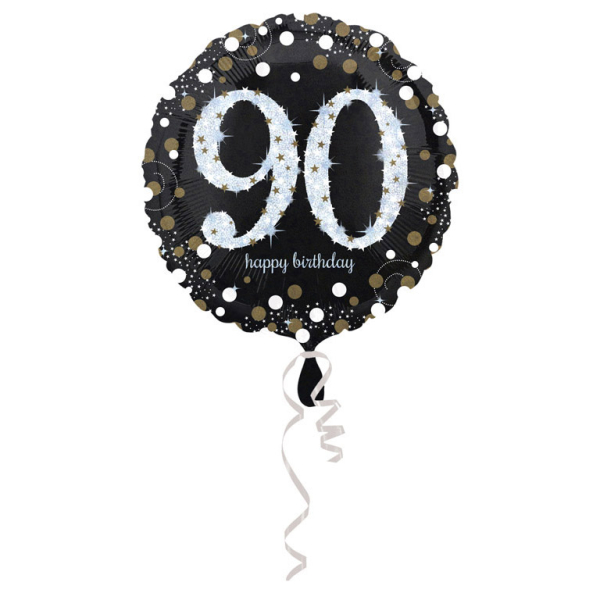 Ballons et hélium, Ballon anniversaire, 90 ans, holographique