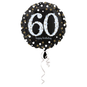Ballons et hélium, ballons aluminium, ballons anniversaire, 60 ANS