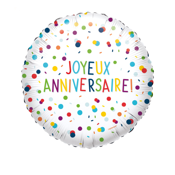 Ballons et hélium, ballons aluminium, ballons anniversaire, confettis