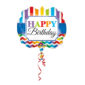 Ballons et hélium, ballons aluminium, ballons anniversaire, rayures