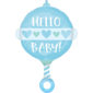 Occasions spéciales, baby shower, hello baby, hochet, bleu