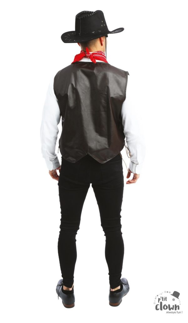 AACESSOIRES DE FETE-GILET SANS MANCHE-GILET DE COW BOY-ACCESSOIRES COW BOY