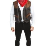AACESSOIRES DE FETE-GILET SANS MANCHE-GILET DE COW BOY-ACCESSOIRES COW BOY