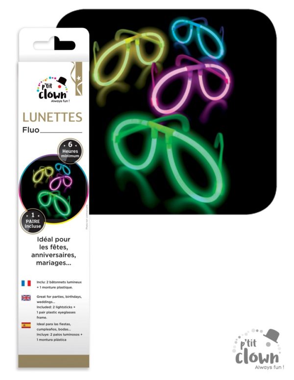 ACCESSOIRES DE FET-LUNETTES-LUNETTES FLUORESCENTES-LUNETTES LUMINEUSES-LUNETTES FLUO