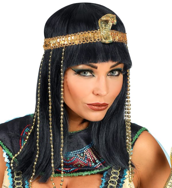 ACCESSOIRES DE FETE-ACCESSOIRES EGYPTE-ACCESSOIRES EGYPTIENNE-IMPERATRICE EGYPTIENNE-PERRUQUE EGYPTIENNE