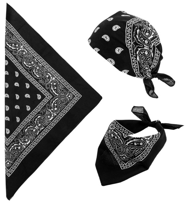 ACCESSOIRES DE FETE-BANDANA-BANDANA COWBOY-ACCESSOIRES COWBOY- BANDANA NOIR