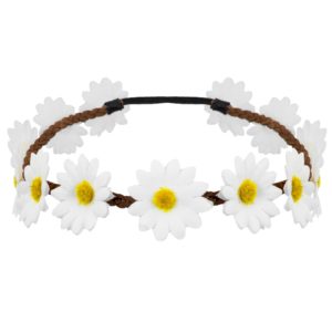 ACCESSOIRES DE FETE-BANDEAU A FLEUR-BANDEAU MARGUERITE-BANDEAU HIPPIE