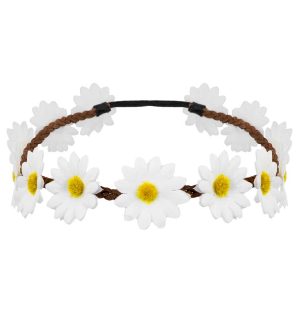 ACCESSOIRES DE FETE-BANDEAU A FLEUR-BANDEAU MARGUERITE-BANDEAU HIPPIE