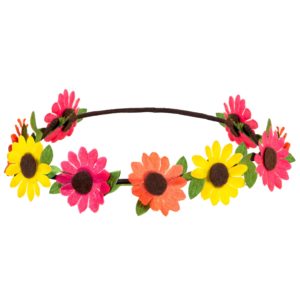 ACCESSOIRES DE FETE-BANDEAUX-BANDEAU A FLEURS-BANDEAU HIPPIE-ACCESSOIRES HIPPIE