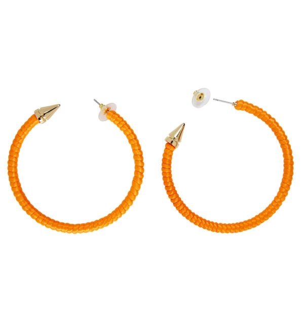 ACCESSOIRES DE FETE-BIJOUX-BOUCLES D OREILLES FLUO-BOUCLES D OREILLES ORANGE FLUO-ACCESSOIRES FLUO