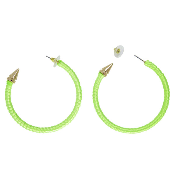 ACCESSOIRES DE FETE-BIJOUX-BOUCLES D OREILLES FLUO-BOUCLES D OREILLES VERT FLUO-ACCESSOIRES FLUO