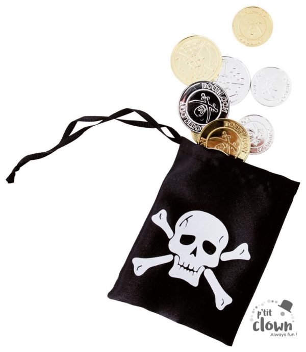 ACCESSOIRES DE FETE-BOURSE DE PIRATE-PIRATE-PIECES