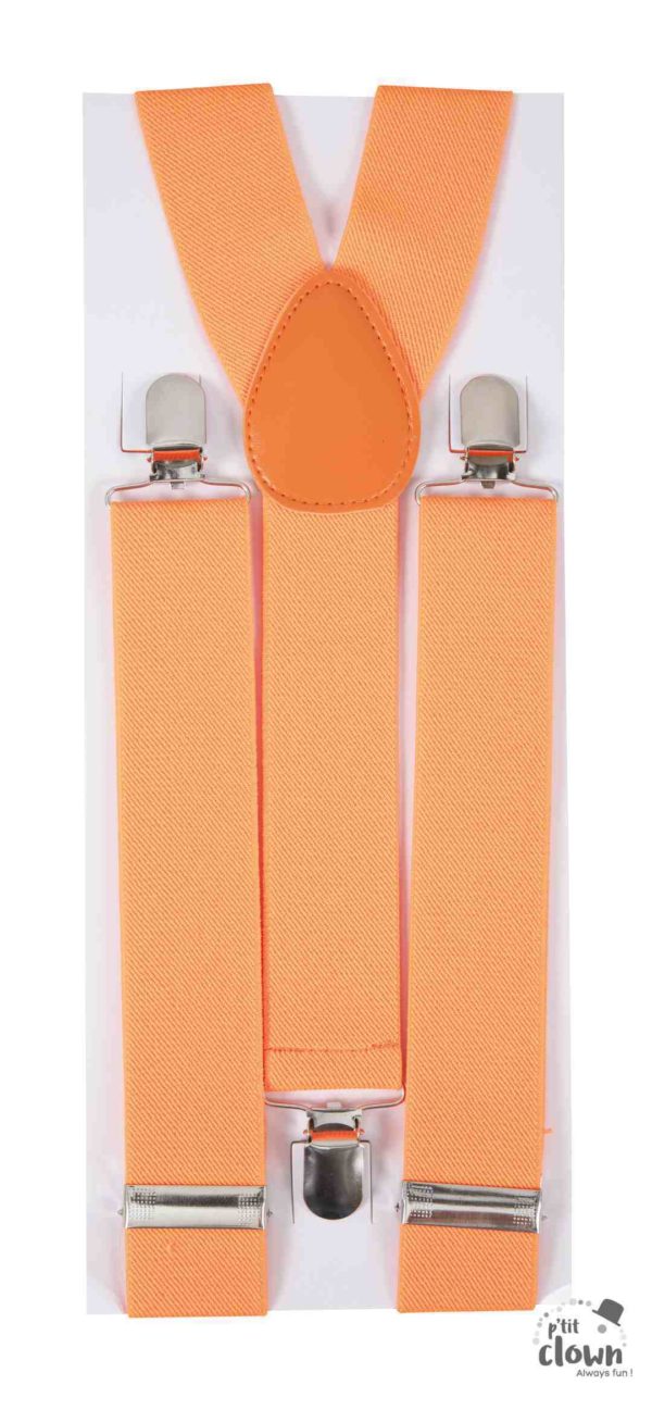 ACCESSOIRES DE FETE-BRETELLES-ACCESSOIRES BRETELLES-BRETELLES ORANGE FLUO