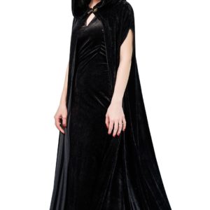 ACCESSOIRES DE FETE-CAPE-CAPE EN VELOURS NOIR