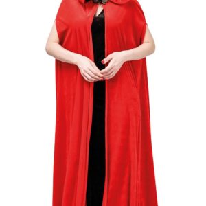 ACCESSOIRES DE FETE-CAPE-CAPE EN VELOURS ROUGE