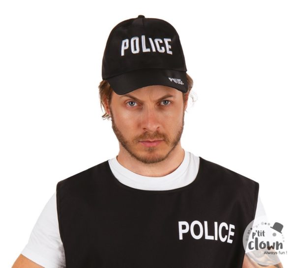 ACCESSOIRES DE FETE-CASQUETTE-CASQUETTE POLICE-POLICIER-CASQUETTE DE POLICIER