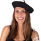 ACCESSOIRES DE FETE-CHAPEAU-BERET-BERET NOIR-PARIS