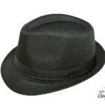 ACCESSOIRES DE FETE-CHAPEAU-CHAPEAU BORSALINO TISSU-BORSALINO NOIR