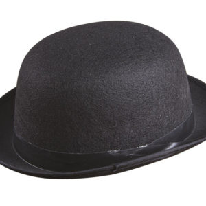 ACCESSOIRES-DE-FETE-CHAPEAU-CHAPEAU-MELON-CHAPEAU-MELON-NOIR-CHAPEAUX-ANNEES-20- CHAPEAU MELON NOIR ENFANT