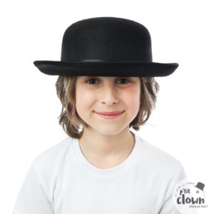 ACCESSOIRES-DE-FETE-CHAPEAU-CHAPEAU-MELON-CHAPEAU-MELON-NOIR-CHAPEAUX-ANNEES-20- CHAPEAU MELON NOIR ENFANT