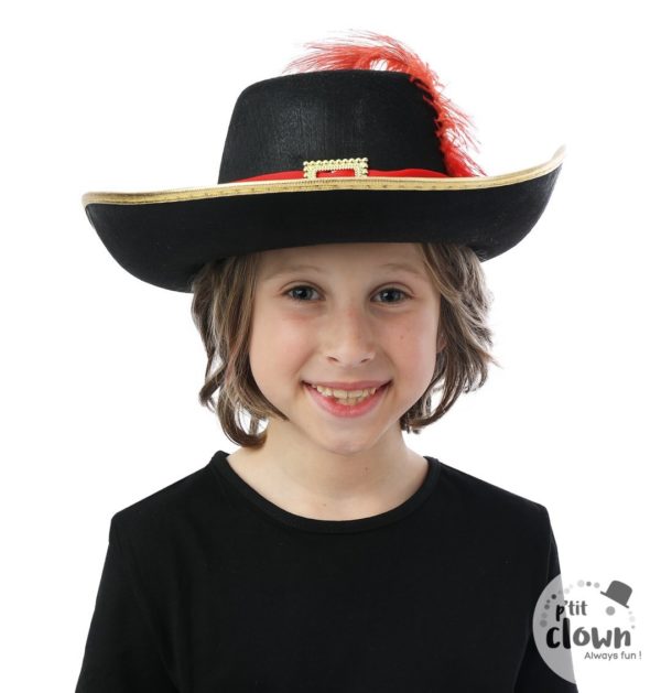 ACCESSOIRES DE FETE-CHAPEAU-CHAPEAU MOUSQUETAIRE ENFANT