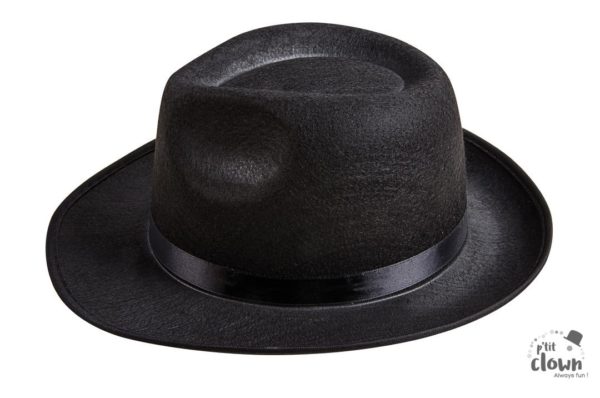 ACCESSOIRES DE FETE-CHAPEAU-CHAPEAUX-CHAPEAU BORSALINO-CHAPEAU BORSALINO NOIR