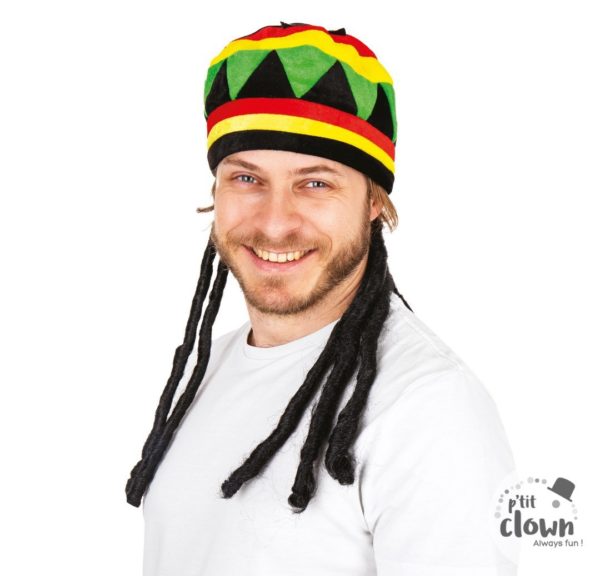 ACCESSOIRES DE FETE-CHAPEAU RASTA-JAMAIQUE-CHAPEAU JAMAIQUE-RASTA