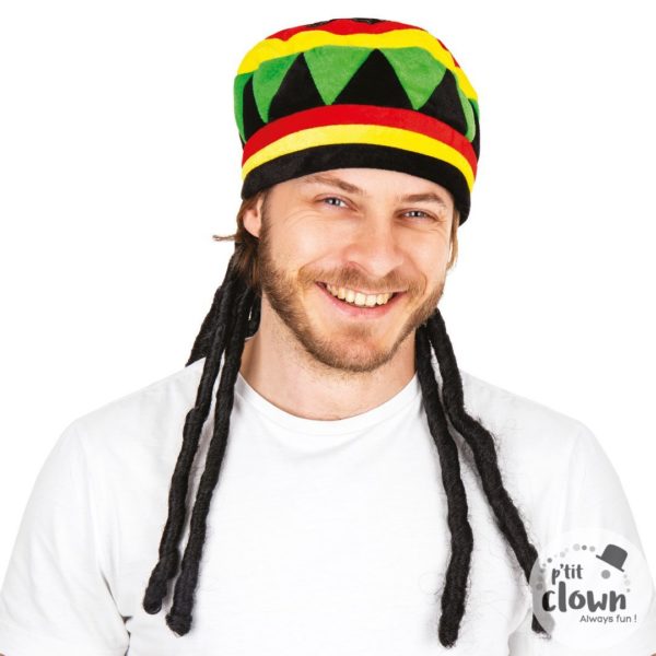 ACCESSOIRES DE FETE-CHAPEAU RASTA-JAMAIQUE-CHAPEAU JAMAIQUE-RASTA