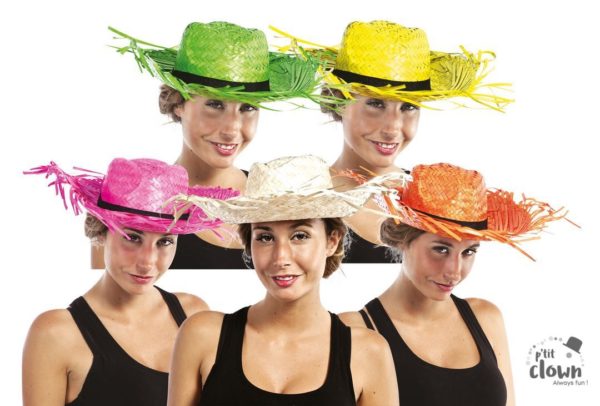 ACCESSOIRES DE FETE-CHAPEAUX-CHAPEAU DE PAILLE-CHAPEAU HAWAI