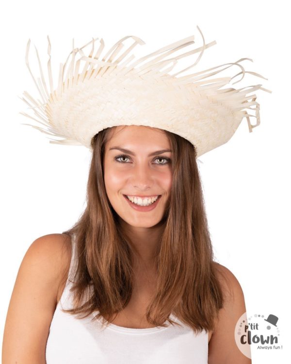 ACCESSOIRES DE FETE-CHAPEAUX-CHAPEAU DE PAILLE-CHAPEAU PAILLE-CHAPEAU HAWAI