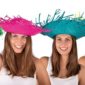 ACCESSOIRES DE FETE-CHAPEAUX-CHAPEAU DE PAILLE-CHAPEAU PAILLE COLORE-CHAPEAU HAWAI