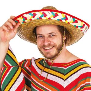 ACCESSOIRES DE FETE-CHAPEAUX-CHAPEAU SOMBRERO-MEXIQUE-ACCESSOIRES MEXIQUE