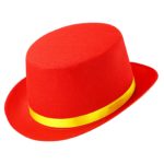 ACCESSOIRES DE FETE-CHAPEAUX-CHAPEAUX ENFANT-CHAPEAU HAUT DE FORME ROUGE ENFANT