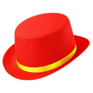 ACCESSOIRES DE FETE-CHAPEAUX-CHAPEAUX ENFANT-CHAPEAU HAUT DE FORME ROUGE ENFANT