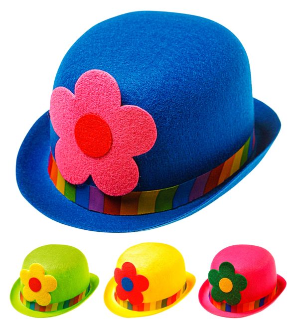 ACCESSOIRES DE FETE-CHAPEAUX-CHPEAU CLOWN-CHAPEAU AVEC FLEUR