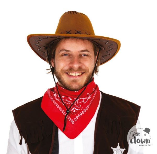 ACCESSOIRES DE FETE-CHEAPEAU COWBOY-CHAPEAUX-COWBOY-CHAPEAU COWBOY MARRON