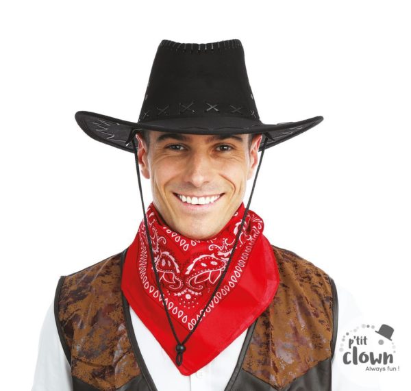 ACCESSOIRES DE FETE-CHEAPEAU COWBOY-CHAPEAUX-COWBOY-CHAPEAU COWBOY NOIR